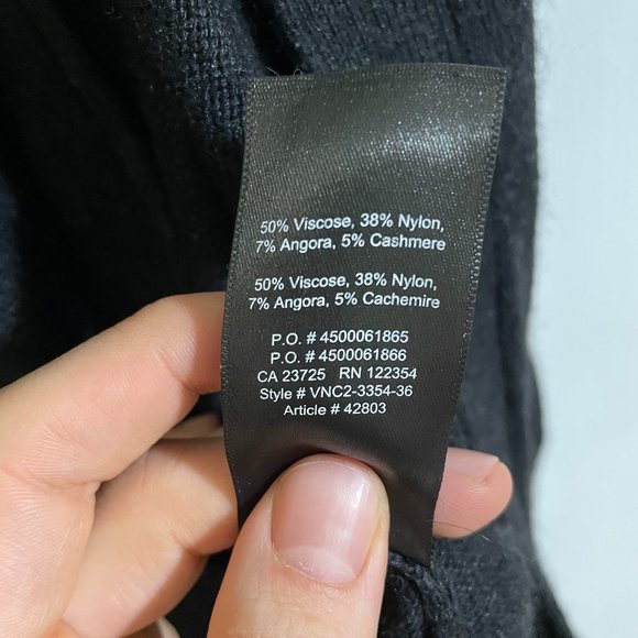 Talula Aritizia Black Cashmere Blend Pocket Cardigan - Picture 8 of 8